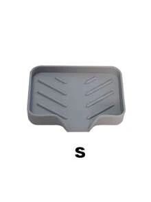 1 件硅胶皂碟托盘、自排水皂架（用于香皂）、带排水功能的硅胶皂碟、香皂盒、皂架、皂瓶、杯子、水槽或柜台收纳盒、厨房台面用洗碗皂碟、家居浴室装饰、秋季装饰、返校