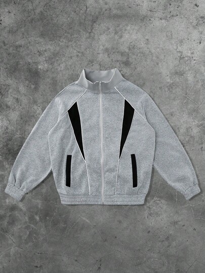 Street Life Men's Street American Design Patchwork Jacket, Fall