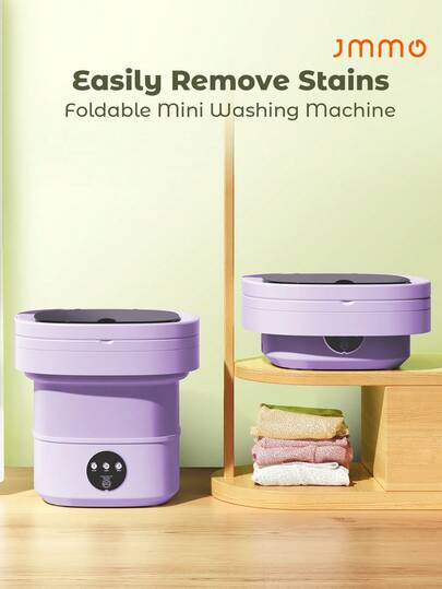 JMMO Foldable Washing Machine,Portable Bucket-Type Fully Automatic Washing And Drying Machine With 3 Modes Deep Cleaning Of Underwear,Baby Clothes And Other Small Clothes.Suitable For Apartments Dormitories Hotel 6L - EU Plug