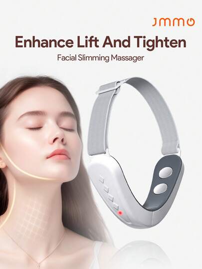 JMMO V-Shape Facial Massager,Face Slimming Instrument Firming And Lifting Contour, V-Face Instrument,6 Modes & 12 Intensity Adjustments Suitable For Female Family Reading And Housework Use