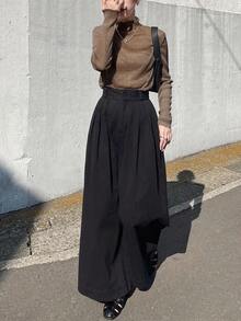 Women's Mesh Sheer High Neck See-Through Blouse, Summer Wear Long Sleeve Top - Brown - View 2