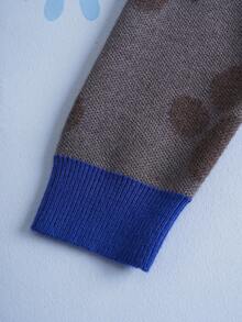 SHEIN | PAW Patrol Young Boy Casual Dog Pattern Contrast Trim Sweater, Autumn/Winter Kids Jumpers Kids Sweater 8 Years Old Boy Knitwear Fall - Grey - View 7