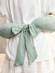 Cozy Pixies 1pc Soft & Comfortable Green Bowknot Nursing Pillow, Helps Baby Sleep And Protects Breastfeeding - Green - View 2