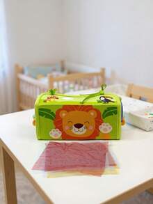 Zazumi 1 PIEZA Libro de tela suave y resistente al desgarro con sonido de crujido, juguete sensorial con lindo diseño de animales, juguete de actividad de aprendizaje temprano, regalo de primer cumpleaños, regalo de baby shower, juguete educativo Montessori - Multicolor - Ver 6