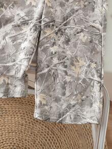 SHEIN Babygirl Versatile Cute Leaf Pattern Elastic Waist Loose Pants Fall Winter