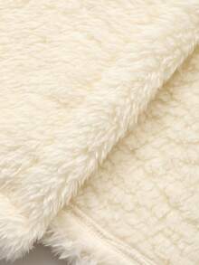 DAZY Thick Fleece Hooded Loose Women's Robe, Fall Winter Fluffy, Cozy - Beige - View 8