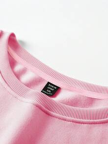 Glissea Áo nỉ chui đầu cổ tròn họa tiết hổ dễ thương dành cho nữ, thích hợp cho mùa thu đông, dành cho nữ trong dịp năm mới, tốt nghiệp, giáo viên, trở lại trường vào mùa thu - Hồng - Xem 4