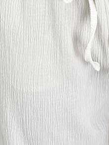 SHEIN Forever 21 Women's Solid Color Drawstring Waist Wide Leg Loose Casual Pants - White - View 7