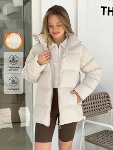 Cloudara Frauen, Winter, Ski, Schnee, Beige, Glücklich, Bequem, Leicht - Beige - Übersicht 1