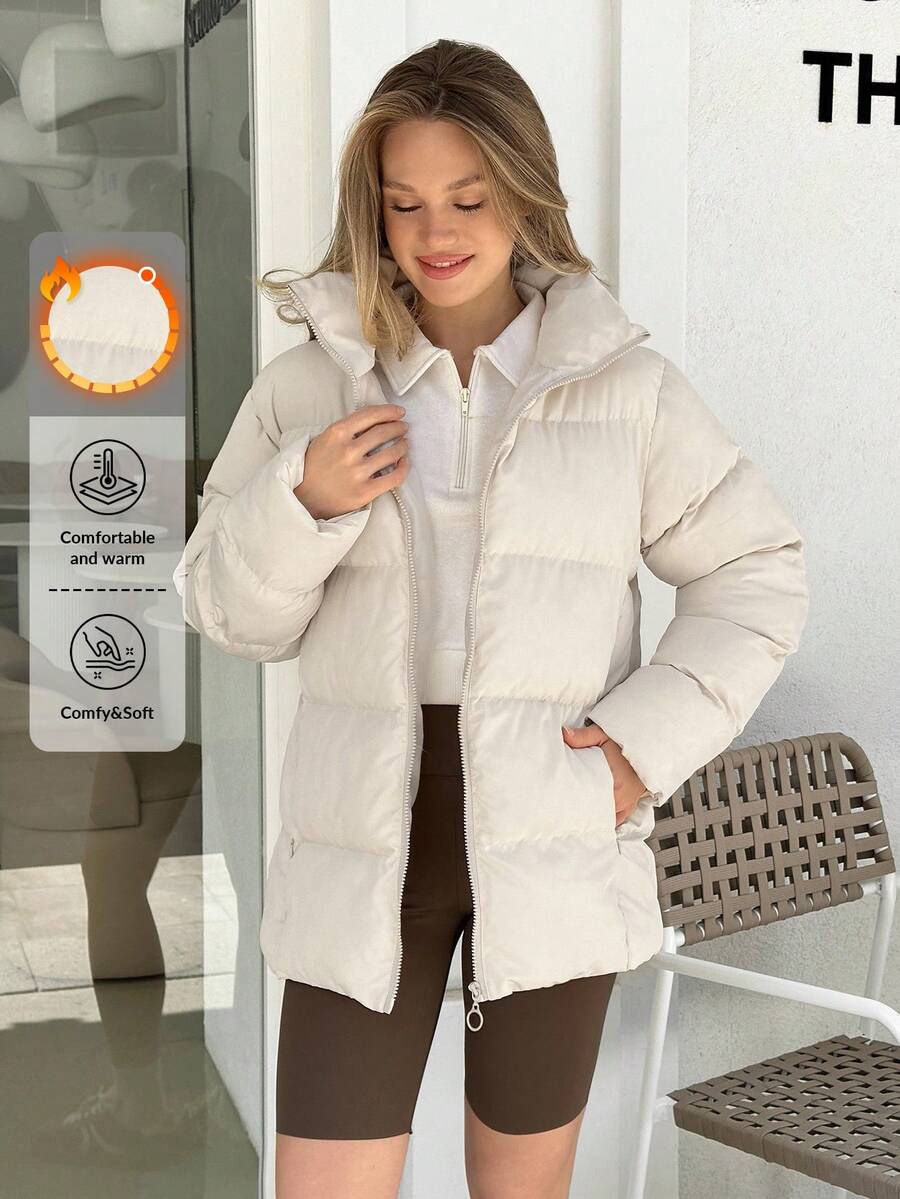 Cloudara Frauen, Winter, Ski, Schnee, Beige, Glücklich, Bequem, Leicht - Beige - Übersicht 1