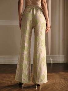 MOTF PREMIUM PRESS CREASE FLORAL PRINT SUIT PANTS - Green - View 3
