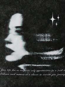 ROMWE MEN Grunge Punk Áo thun nam in họa tiết, dáng rộng, dáng croptop, mùa thu - màu đen - Xem 2