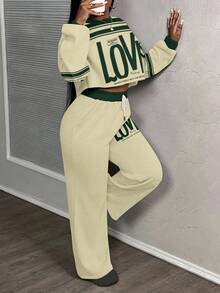 Slaydiva 2025秋冬/女士秋装/秋季女装/女士冬装/冬装/Y2K/街头潮流/女士两件套/返校季/女士外出服/爱情图案 - 彩色 - 查看 3