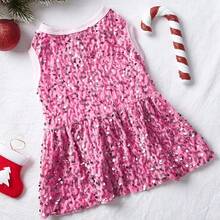 PETSIN Pink Sequin Princess Dress For Cats/Dogs, Christmas Party Pet Costume - Pink - View 7