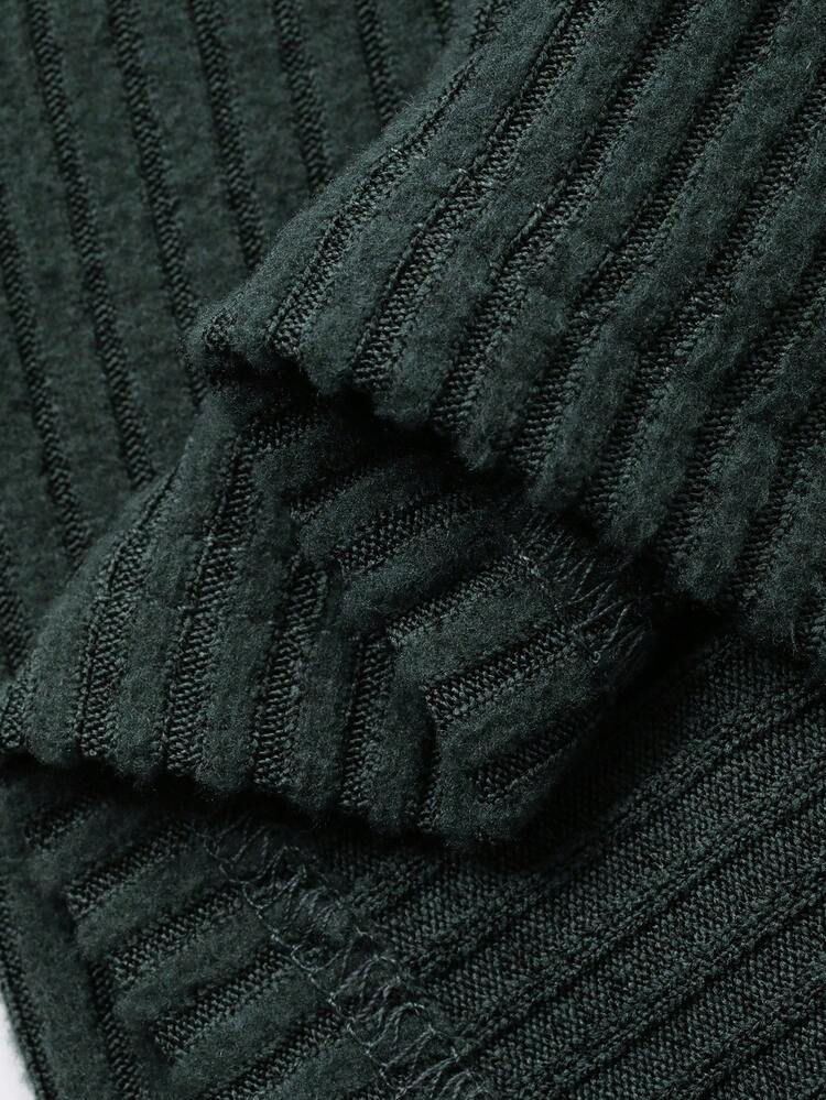 Men's V-Neck Top & Pants Loungewear Set, Military Green Corduroy Fabric, Autumn Pajama, Fall Winter Clothes