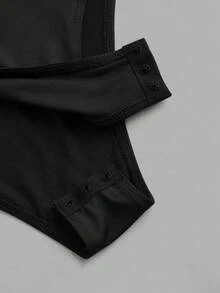 SHEIN EZwear 3 件套女士方领长袖紧身连衣裙，适合秋冬季 - 彩色 - 查看 3