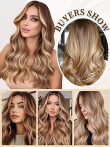 50 股微环接发真人发 P6/613# 渐变棕色至漂白金色微珠接发超顺滑超柔软丝滑直发微环健康人发接发适合女性