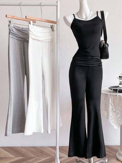 Sweetra Young 3-Pack Teen Girl Casual Knit Soft & Comfortable Leggings, Suitable For Fitness, Sports, Outdoor, -Lifting, Flare Pants Fall Winter