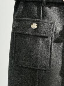 GlowEve Women's High-Waisted Flared Leg Pants, Grey, Thick Thermal Lining, Elegant & Slimming, Suitable For Autumn/Winter