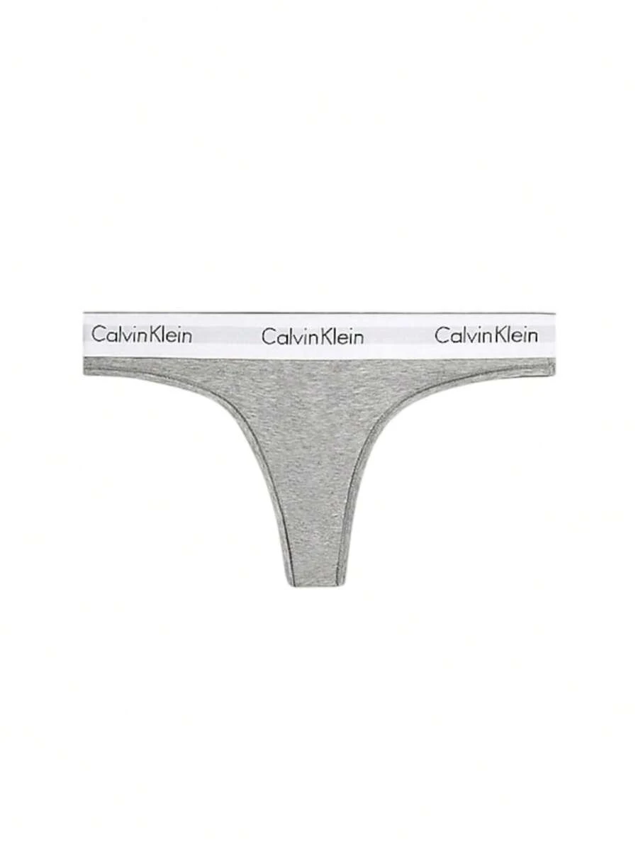 Calvin Klein Women's Contrast Color Letter Waistband Comfortable Briefs - Grey - View 1