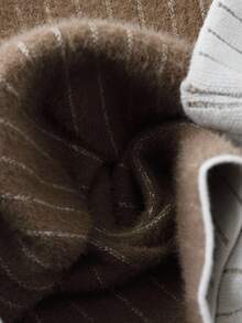 Franclia Damski sweter z prążkowanym dekoltem w serek, swobodny i modny, z podszewką termiczną, z długim rękawem, jesień/zima - Morela - Zobacz 6