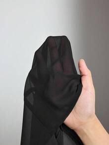 Ontre 2026SS Spring/Summer Women's Long Polka Dot Dress, Black & White, Party & Valentine's Day, A-Line Waist Cinched, Long Sleeve, Round Neck, Casual Chic, Business Casual, Commute, Slimming, Daily Urban Stylish, Minimalist Elegant, Versatile Long Dress - Black - View 8