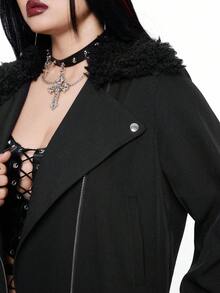 Whyspr 大码哥特朋克风格夹克 - 黑色 - 查看 9