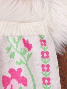 Sparklyn 2pcs/Set Girls Floral Cardigan And Pants Set, Vintage Fashion Knitted Casual Outfit For Autumn/Winter Tween Girl Clothes Pants Set Girls Pant Set Kids Pants Sets All Over Floral Pant Set Girls Floral Pant Set Kids Set Cotton Girl Clothes Autumn And Winter Girls Spring And Autumn Suit Girls Autumn And Winter Clothes Girls Sweater Sets Girls Knit Set Tween Matching Set Knit Girl S Spring And Autumn Suit Oufit Set Kids Kids Clothes Sets Girls Coord Sets Girls' Floral Pattern Knitted Two-Piece Suit - Pink - View 4