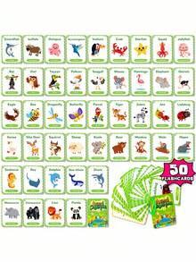 Zazumi 1SET Kids Learning Cards Food Fruit Animal Weather Preschool Educational Cognitive Game Improve Concentration Make Learning Fun - Multicolor - View 10