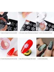 2 Stück klare Silikon Nagel Stempel & Schaber Gelee Versiegelung für schnelle französische Nägel, für Urlaub am Strand, Badezimmer Kollektion, Schlafzimmer Kollektion, große Kapazität - Transparent - Übersicht 4