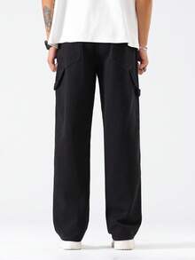 Manfinity Hypemode Men's Casual Loose Fit Jeans With Pockets - Black - View 6