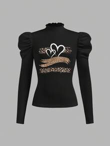 SHEIN Girlism 青少年女孩三件套休闲简约舒适插肩袖长袖T恤 - 灰色 - 查看 3