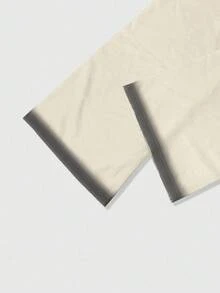 ROMWE MEN Street Life 男士休闲肖像图案撞色饰边喇叭袖 T 恤，秋季 - 彩色 - 查看 4