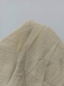 SHEIN PETITE Chemise ajustée pour femmes avec col en V, poche, fente aux poignets et couleur unie - Nude - Voir 6