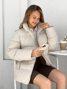 Cloudara Frauen, Winter, Ski, Schnee, Beige, Glücklich, Bequem, Leicht - Beige - Übersicht 7