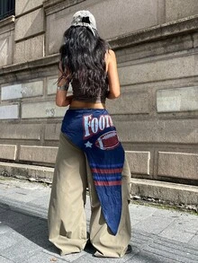 Coolane 女士秋季音乐会狂欢节外出文艺复兴博览会复古街头服饰围巾配饰阔腿裤 - 棕色 - 查看 6