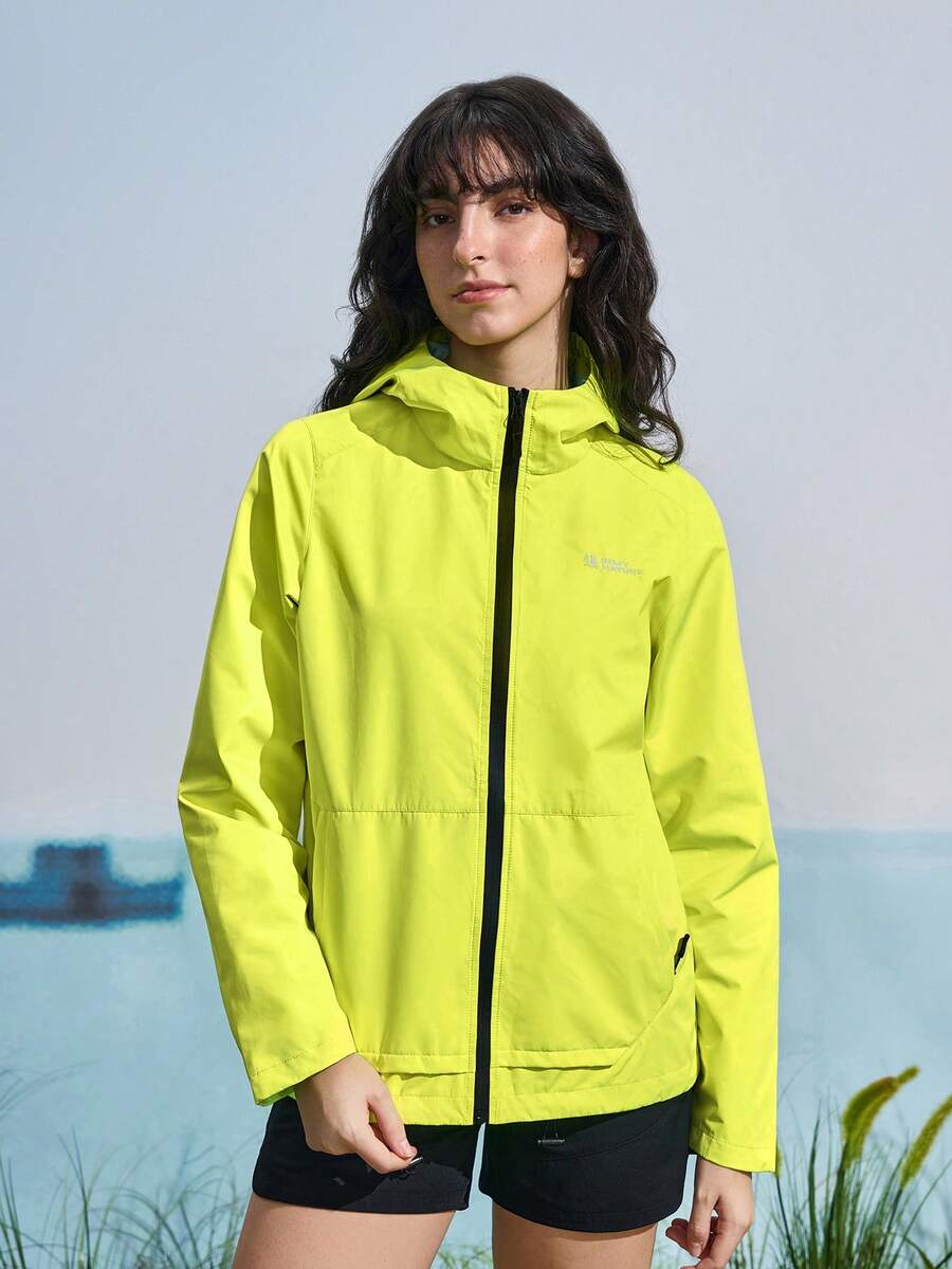 In My Nature 女式户外连帽拉链夹克休闲夹克前拉链连帽户外夹克户外风衣夹克户外休闲夹克，颜色荧光黄，亮黄色夹克，户外徒步夹克，女式休闲夹克，女式跑步夹克，女式徒步夹克，运动服夹克，秋季外套，保暖夹克，户外徒步夹克，透气夹克，多功能夹克，带口袋的户外徒步夹克外套，厚夹克保暖，软壳夹克保暖厚保暖夹克，冬季户外夹克荧光黄夹克