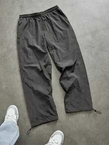 Manfinity Sport Corelite 男士运动休闲长裤，适合运动、跑步、秋季穿着，透气性佳。 - 灰色 - 查看 2