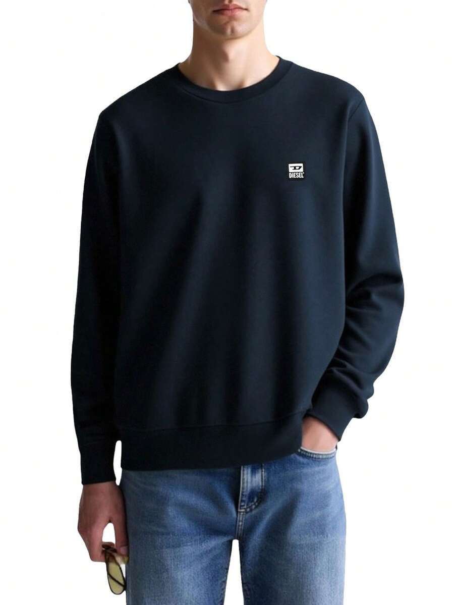 Diesel Men's Pullover Sweatshirt Navy Blue - Navy Blue - View 1