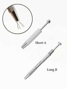 精密四爪珠宝镊子 - 不锈钢宝石钻石夹持器，符合人体工学的金属/铝制珠宝及小零件制作工具，珠宝制作必备品，浅灰色，珠宝制作工具 | 时尚镊子 | 耐用手动工具，珠宝制作耗材 - 彩色 - 查看 6