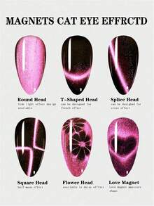 6 In 1 Multi-Functional Strong Magnetic Cat Eye Gel Pen Nail Magnet Tool Magnetic Pen Nail Art Design Shiny Effect Magic Manic Tool, (Usage: After Applying The Cat Eye Glue, Place The Magnet Close To The Nail For 5-10 Seconds And The Effect Will.) - Multicolor - View 6