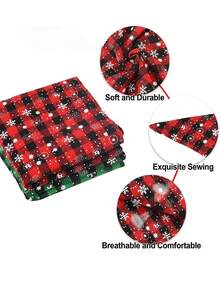 PETSIN 1-częściowy świąteczny szalik dla zwierząt, krata w stylu płatków śniegu, szalik dla psa, szalik dla kota, dekoracja świąteczna dla zwierząt, szalik dla zwierząt, artykuły dla zwierząt