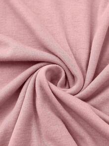 INAWLY Damska, swobodna, jednokolorowa, lekka kurtka z długim rękawem - Brudny różowy - Zobacz 4