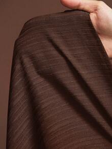 Veslaya Plus Size Solid Color Front Button Belted Short Sleeve Dress - Brown - View 14