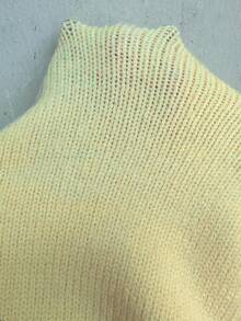 SHEIN Unity Conjunto de 2 peças de cardigan de malha com abotoamento simples e shorts de malha feminino, casual, versátil, gola redonda, manga comprida, cor sólida - Amarelo - Ver 8