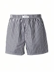 Manfinity Underwear&Sleepwear Basics 2pcs/Set Plus Size Men's Striped Airy Pants - Multicolor - View 5