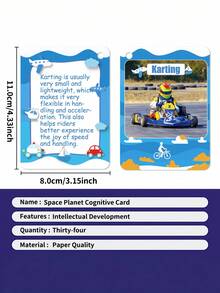 Zazumi 1SET Toddler Flash Cards Everyday Objects Vehicles Traffic Signs Space Astronomy Preschool Learning Toys For Kids Brain Development Attention Span Realistic Photos - Multicolor - View 4