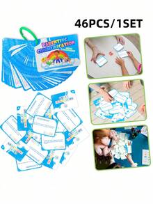 Zazumi 1SET Educational Flash Cards, Learning Toys For Early Childhood Development, Preschool Tools To Improve Attention Span, Imagination, Self-Awareness And Family Bonding - Multicolor - View 9