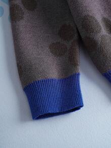 SHEIN | PAW Patrol Young Boy Casual Dog Pattern Contrast Trim Sweater, Autumn/Winter Kids Jumpers Kids Sweater 8 Years Old Boy Knitwear Fall - Grey - View 6