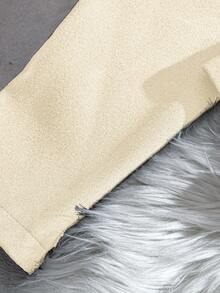 GlowEve Élégant manteau pour femme avec décoration de bouton métallique floral et grand revers